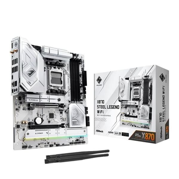 Moderkort ASRock X870 Steel Legend WiFi Intel Wi-Fi 6 AMD AM5 AMD X870
