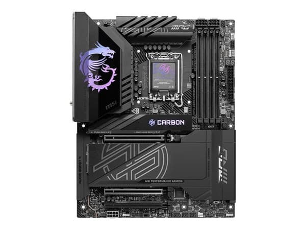 MSI MPG Z890 Carbon WiFi - Moderkort - ATX - LGA1851-uttag - Z890 Chipuppsättning - USB 3.2 Gen 1, USB-C 3.2 Gen 2x2 - 2.5 Gigabit LAN, 5 Gigabit Eth