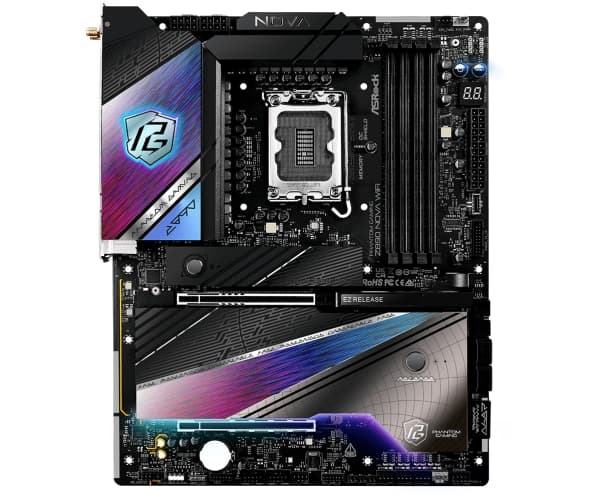 ASRock Phantom Gaming Z890 NOVA WIFI - Hovedkort - ATX - LGA1851-sokkel - Z890 Chipset - USB4, USB-C 3.2 Gen 2x2, USB 3.2 Gen 2, USB 3.2 Gen 1 - 5 Gi