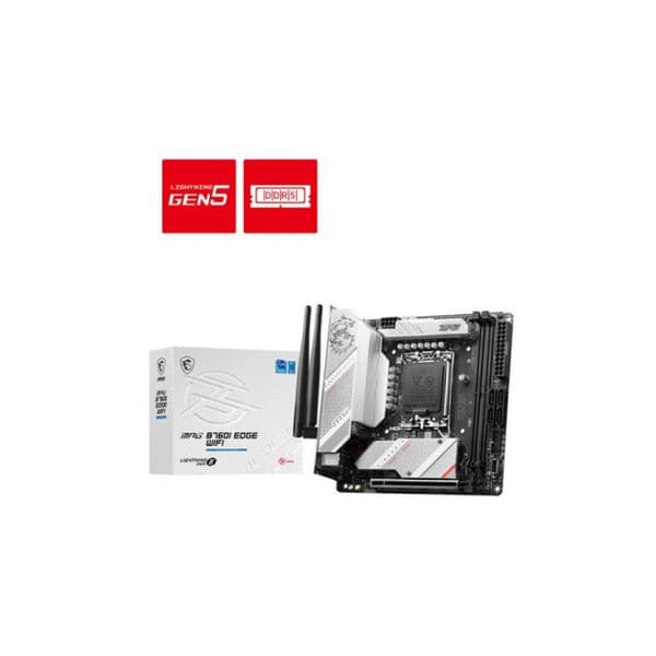 Moderkort - MSI - MPG B760I Edge Wifi - LGA 1700 - DDR5 upp till 7200+ MHz - Integrerat wifi