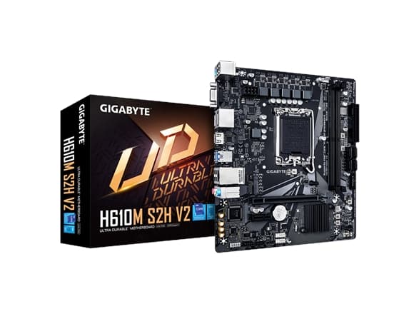 Gigabyte H610M S2H V2, Intel, LGA 1700, Intel® Celeron®, Intel® Core™ i3, Intel® Core™ i3, Intel® Core™ i5, Intel® Core™ i7, Intel® Core™ i9,..., LGA