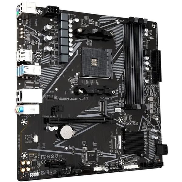 Moderkort Gigabyte A520M DS3H V2 Rev 1.0 - Socket AM4 - LAN GbE - DDR4 SDRAM