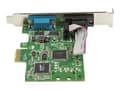 Miniatyrbild 3 av 3: STARTECH 2-portars DB9 RS232 seriellt PCI Express-kort - seriell PCIe-adapter med dubbla spår 16C1050 UART - PCI Express x1