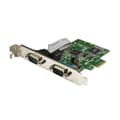 Miniatyrbild 2 av 3: STARTECH 2-portars DB9 RS232 seriellt PCI Express-kort - seriell PCIe-adapter med dubbla spår 16C1050 UART - PCI Express x1