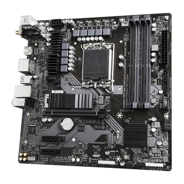 GIGABYTE B760M DS3H AX DDR4 bundkort - Understøtter Intel Core 14. generations CPU'er, 6+2+1 faset digital VRM, op til 5333 MHz DDR4 (OC), 2xPCIe 4.0