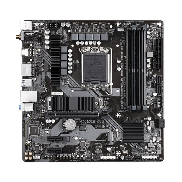 GIGABYTE B760M DS3H AX DDR4 bundkort - Understøtter Intel Core 14. generations CPU'er, 6+2+1 faset digital VRM, op til 5333 MHz DDR4 (OC), 2xPCIe 4.0