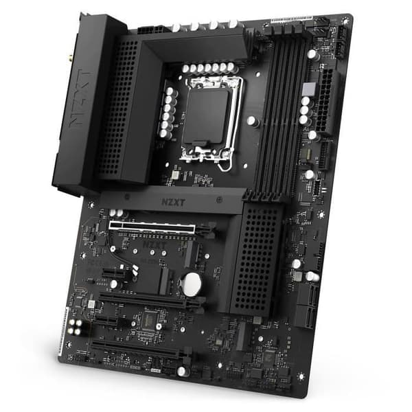 NZXT N5 Z690 - Svart - ATX Socket 1700 Intel Z690 Express moderkort - 4x DDR4 - M.2 PCIe 4.0 - USB 3.2 - PCI-Express 5.0 16x - Wi-Fi