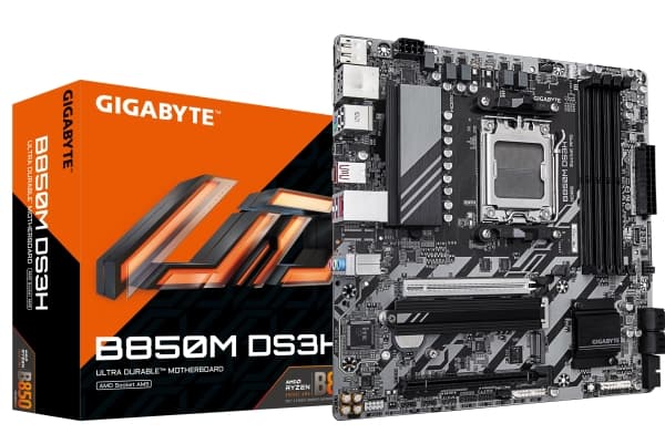 Gigabyte B850M DS3H - Hovedkort - micro ATX - Socket AM5 - AMD B850 Chipset - USB-C 3.2 Gen 1, USB 3.2 Gen 2, USB 3.2 Gen 1 - 2.5 Gigabit LAN - innby