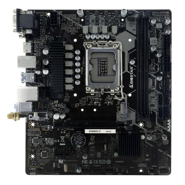 Moderkort Biostar B760MX2E LGA 1700 Intel B760