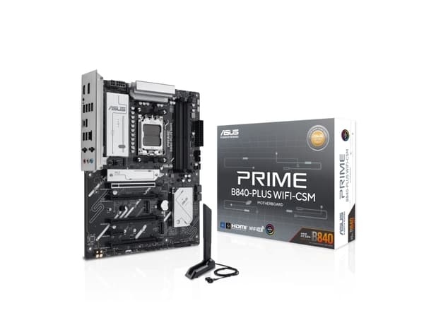 ASUS PRIME B840-PLUS WIFI - Hovedkort - ATX - Socket AM5 - AMD B840 Chipset - USB-C 3.2 Gen 1, USB 3.2 Gen 1 - 2.5 Gigabit LAN, Bluetooth, Wi-Fi 6E -