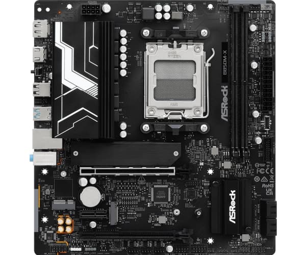 ASRock B850M-X - Hovedkort - micro ATX - Socket AM5 - AMD B850 Chipset - USB 3.2 Gen 1, USB-C 3.2 Gen 1 - 2.5 Gigabit LAN - innbygd grafikk (CPU krev