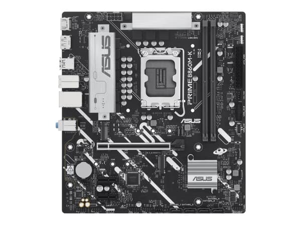 ASUS PRIME B860M-K - Moderkort - micro ATX - LGA1851-uttag - B860 Chipuppsättning - USB 3.2 Gen 2, USB 3.2 Gen 1, USB-C 3.2 Gen 1 - 2.5 Gigabit LAN -