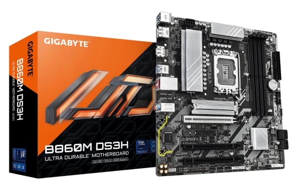 Gigabyte B860M DS3H - 2.0 - hovedkort - ATX - LGA1851-sokkel - AMD B850 Chipset - USB-C 3.2 Gen 1, USB 3.2 Gen 2, USB 3.2 Gen 1 - 2.5 Gigabit LAN - i