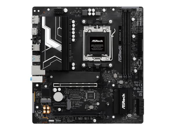ASRock B850M-X - Moderkort - micro ATX - Socket AM5 - AMD B850 Chipuppsättning - USB 3.2 Gen 1, USB-C 3.2 Gen 1 - 2.5 Gigabit LAN - inbyggda grafiken