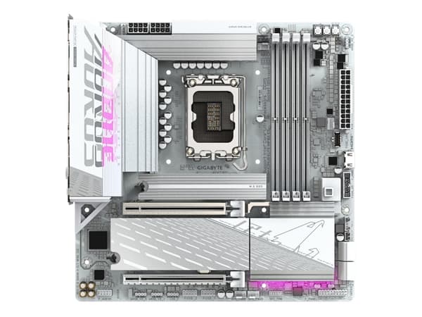 GIGABYTE B860M AORUS ELITE WF6E ICE, Intel, LGA 1851 (Socket V1), Intel Core Ultra (Series 1), Intel Core Ultra (Series 2), LGA 1851, DDR5-SDRAM, 256