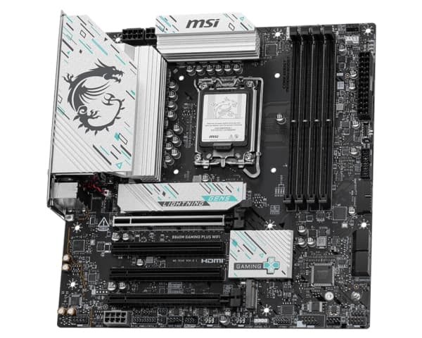 MSI B860M GAMING PLUS WIFI - Hovedkort - micro ATX - LGA1851-sokkel - B860 Chipset - USB-C 3.2 Gen2, USB-C 3.2 Gen 1, USB 3.2 Gen 1 - 5 Gigabit Ether