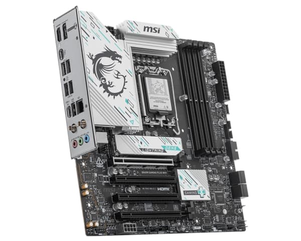 MSI B860M GAMING PLUS WIFI - Hovedkort - micro ATX - LGA1851-sokkel - B860 Chipset - USB-C 3.2 Gen2, USB-C 3.2 Gen 1, USB 3.2 Gen 1 - 5 Gigabit Ether