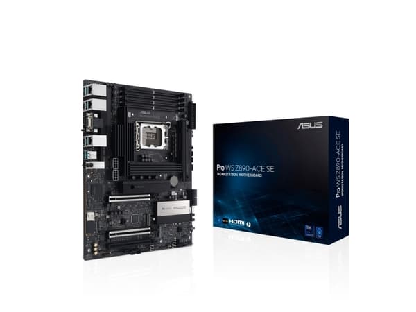 ASUS PRO WS Z890-ACE SE - Hovedkort - ATX - LGA1851-sokkel - Z890 Chipset - USB-C 3.2 Gen 2x2, USB 3.2 Gen 2, USB4, USB 3.2 Gen 1 - 10 Gigabit LAN, 2