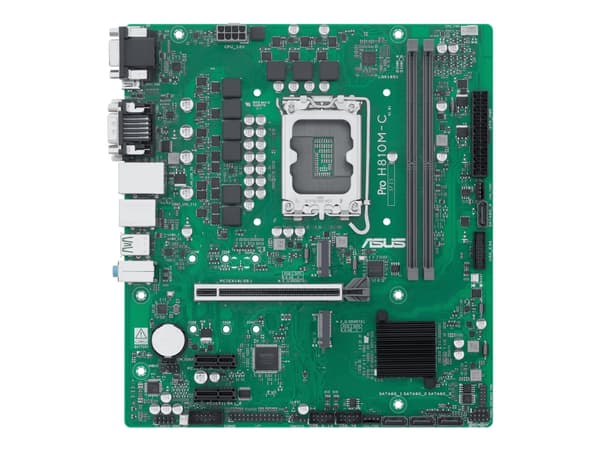 ASUS PRO H810M-C-CSM - Hovedkort - micro ATX - LGA1851-sokkel - H810 Chipset - USB-C 3.2 Gen 1, USB 3.2 Gen 2, USB 3.2 Gen 1 - Gigabit LAN - innbygd