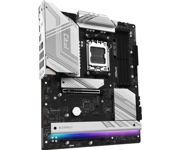ASRock B850 Pro RS - Hovedkort - ATX - Socket AM5 - AMD B850 Chipset - USB-C 3.2 Gen 2x2, USB-C 3.2 Gen2, USB-C 3.2 Gen 1, USB 3.2 Gen 1 - 2.5 Gigabi