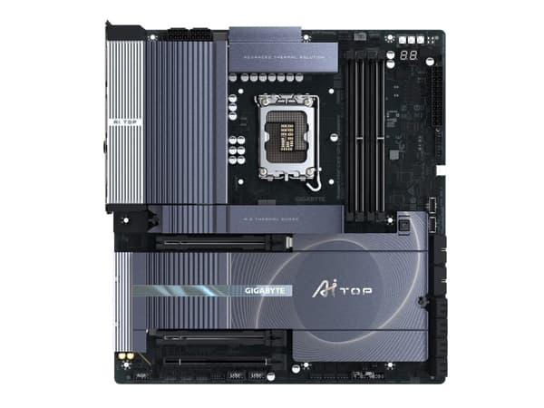 GIGABYTE Z890 AI TOP Motherboard - Supports Intel Core Ultra (Series 2) CPUs, 16+1+2 phases VRM, up to 9500MHz DDR5 (OC), 1xPCIe 5.0 + 3xPCIe 4.0 M.2