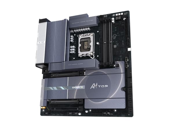 GIGABYTE Z890 AI TOP Motherboard - Supports Intel Core Ultra (Series 2) CPUs, 16+1+2 phases VRM, up to 9500MHz DDR5 (OC), 1xPCIe 5.0 + 3xPCIe 4.0 M.2