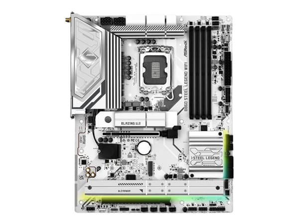 ASRock B860 STEEL LEGEND WIFI - Hovedkort - micro ATX - LGA1851-sokkel - B860 Chipset - USB4, USB-C 3.2 Gen2, USB 3.2 Gen 2, USB 3.2 Gen 1 - 2.5 Giga