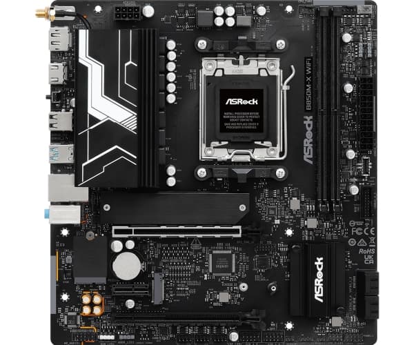 ASRock B860M-X - Hovedkort - micro ATX - LGA1851-sokkel - B860 Chipset - USB-C 3.2 Gen 2x2, USB-C 3.2 Gen 1, USB 3.2 Gen 1 - 2.5 Gigabit LAN - innbyg