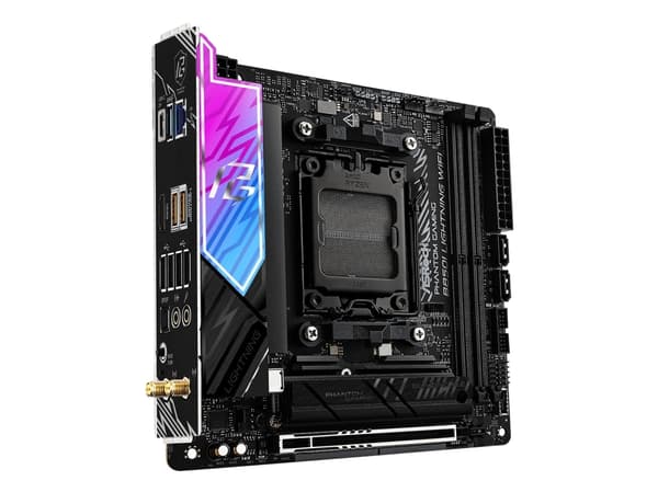 ASRock Phantom Gaming B850I LIGHTNING WIFI - Hovedkort - mini-ITX - Socket AM5 - AMD B850 Chipset - USB-C 3.2 Gen2, USB-C 3.2 Gen 1, USB 3.2 Gen 2, U