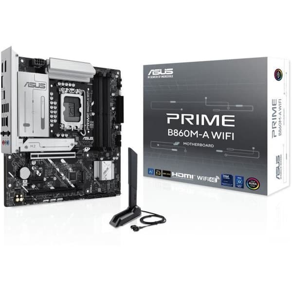 Moderkort - ASUS - PRIME B860M-A WIFI - Sockel LGA1200 - Inbyggt Wi-Fi - Max 64 GB RAM