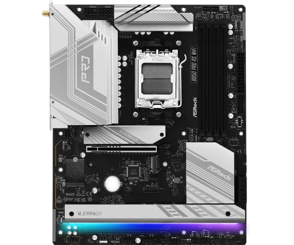ASRock B850 Pro RS WiFI - Hovedkort - ATX - Socket AM5 - AMD B850 Chipset - USB-C 3.2 Gen 2x2, USB-C 3.2 Gen2, USB-C 3.2 Gen 1, USB 3.2 Gen 1 - 2.5 G