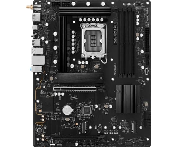 ASRock B860 Pro-A WiFi - Hovedkort - micro ATX - LGA1851-sokkel - B860 Chipset - USB-C Gen 2x2, USB-C 3.2 Gen 1, USB 3.2 Gen 1 - Wi-Fi 6E, 2.5 Gigabi