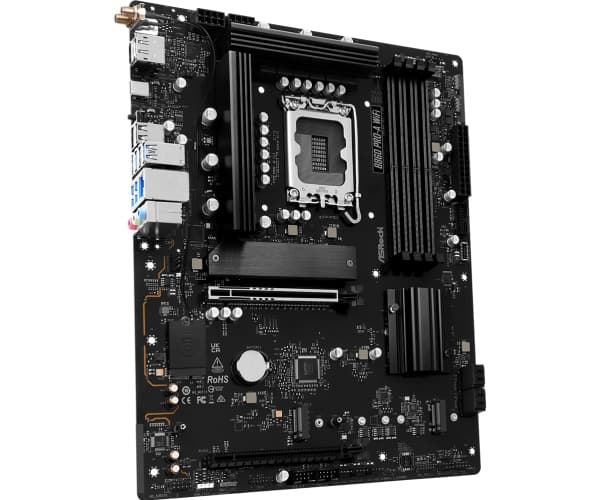 ASRock B860 Pro-A WiFi - Emolevy - micro ATX - LGA1851-asennuspaikka - B860 piirisarja - USB-C Gen 2x2, USB-C 3.2 Gen 1, USB 3.2 Gen 1 - Wi-Fi 6E, 2.