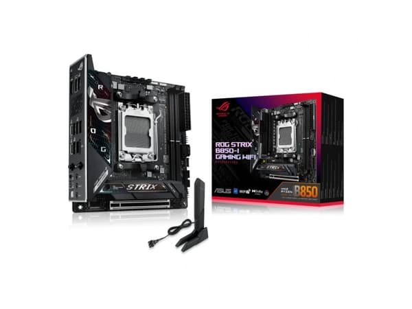 ASUS ROG STRIX B850-I GAMING WIFI - Hovedkort - mini-ITX - Socket AM5 - AMD B850 Chipset - USB-C 3.2 Gen 2x2, USB-C 3.2 Gen2, USB 3.2 Gen 2, USB 3.2