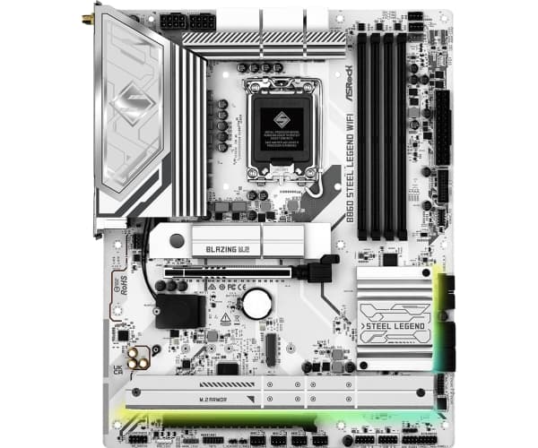 ASRock B860 STEEL LEGEND WIFI - Hovedkort - micro ATX - LGA1851-sokkel - B860 Chipset - USB4, USB-C 3.2 Gen2, USB 3.2 Gen 2, USB 3.2 Gen 1 - 2.5 Giga