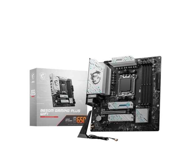 MSI B650M GAMING PLUS WIFI - Moderkort - micro ATX - Socket AM5 - AMD B650 Chipuppsättning - USB 3.2 Gen 1, USB-C 3.2 Gen2, USB 3.2 Gen 2 - 2.5 Gigab