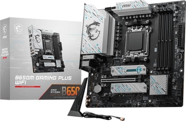MSI B650M GAMING PLUS WIFI - Moderkort - micro ATX - Socket AM5 - AMD B650 Chipuppsättning - USB 3.2 Gen 1, USB-C 3.2 Gen2, USB 3.2 Gen 2 - 2.5 Gigab