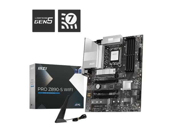 MSI PRO Z890-S WIFI, Intel, LGA 1851 (Socket V1), Intel Core Ultra (Series 2), LGA 1851, 256 GB, DDR5-SDRAM