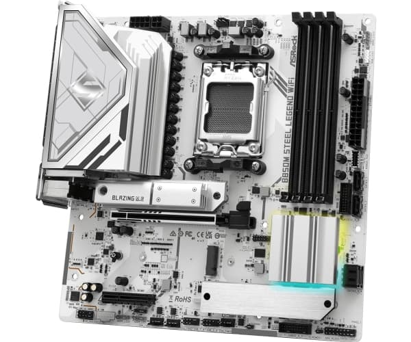 ASRock B850M STEEL LEGEND WIFI - Hovedkort - micro ATX - Socket AM5 - AMD B850 Chipset - USB 3.2 Gen 2, USB-C 3.2 Gen2, USB 3.2 Gen 1 - 2.5 Gigabit L