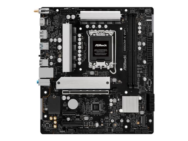 ASRock B860M-X WiFI - Hovedkort - micro ATX - LGA1851-sokkel - B860 Chipset - USB-C 3.2 Gen 2x2, USB-C 3.2 Gen 1, USB 3.2 Gen 1 - 2.5 Gigabit LAN, Bl