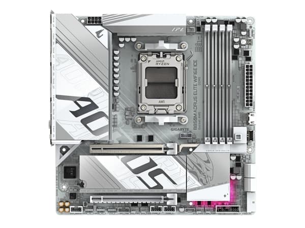 AORUS B850M ELITE WIFI6E ICE - Hovedkort - micro ATX - Socket AM5 - AMD B850 Chipset - USB-C 3.2 Gen 2x2, USB-C 3.2 Gen2, USB 3.2 Gen 1, USB 3.2 Gen