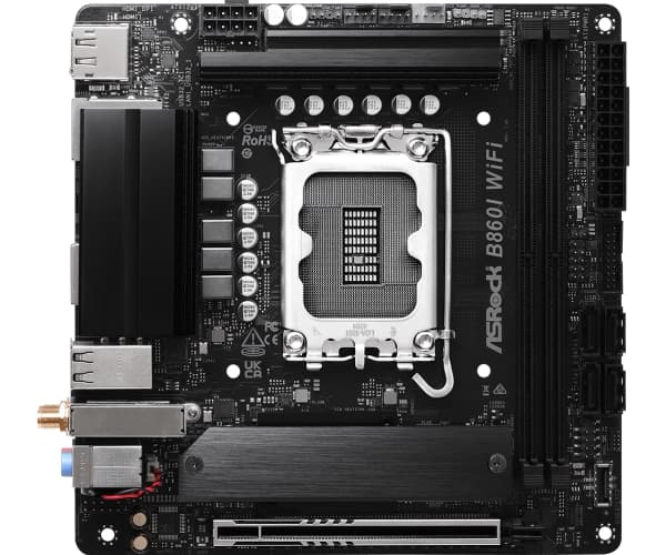 ASRock B860I WiFi - Hovedkort - mini-ITX - LGA1851-sokkel - B860 Chipset - USB-C 3.2 Gen 2x2, USB-C 3.2 Gen2, USB 3.2 Gen 2, USB 3.2 Gen 1 - 2.5 Giga