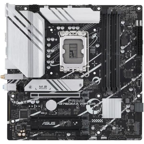 Moderkort - Asus - PRIME B760M-A WIFI D4 - Micro ATX - LGA 1700 - 128 GB RAM DDR4