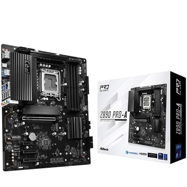 ATX-moderkort - ASRock - Z890 Pro-A - Socket 1851 - DDR5 - M.2 PCIe 5.0