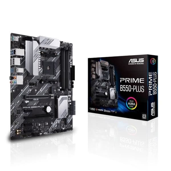 Moderkort - ASUS - PRIME B550-PLUS - Socket AM4 - 3:e generationens AMD Ryzen-processorer