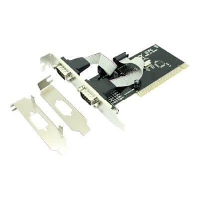 Seriell adapter - ca! - APPPCI2S - 2 x D-Sub (DB-9) - Windows-kompatibel Gjuten aluminium, Svart