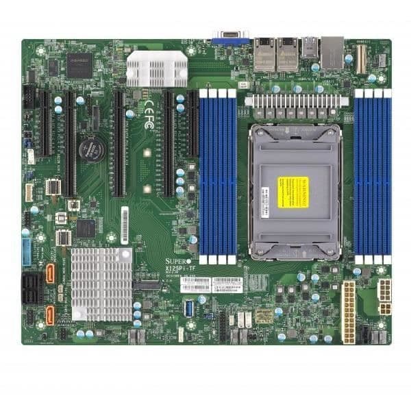 Intel® C621 ATX MBD-X12SPI-TF moderkort från SUPERMICRO - M.2 och SATA-gränssnitt - 10 Gigabit Ethernet