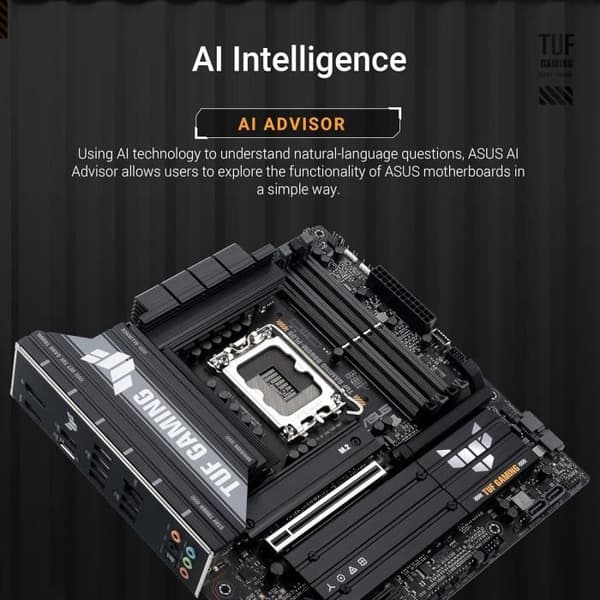 Moderkort - ASUS - TUF GAMING B860M-PLUS - mATX - DDR5 - PCIe 5.0 - 3 M.2