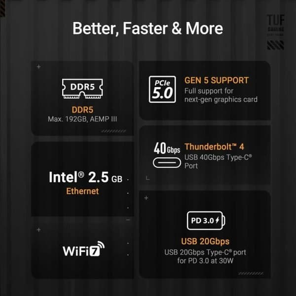 Moderkort Asus TUF GAMING Z890-PRO WIFI LGA 1851