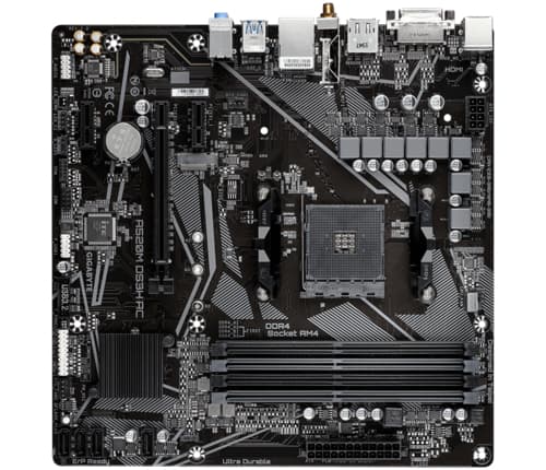 GIGABYTE A520M DS3H AC, AMD, AM4, AMD Ryzen 3000 Series, AMD Ryzen Threadripper 3000 Series, AMD Ryzen Threadripper PRO 3000 WX-Series, AM4, DDR4-SDR